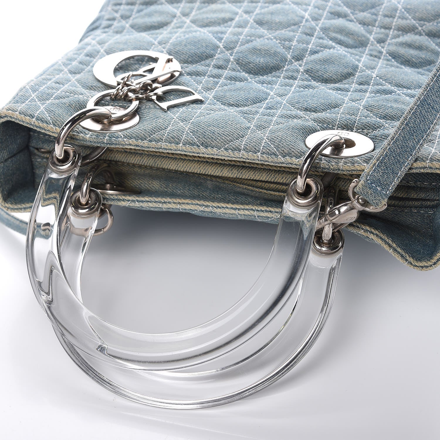Christian Dior Denim Cannage Medium Lady Dior Blue 13 of 13