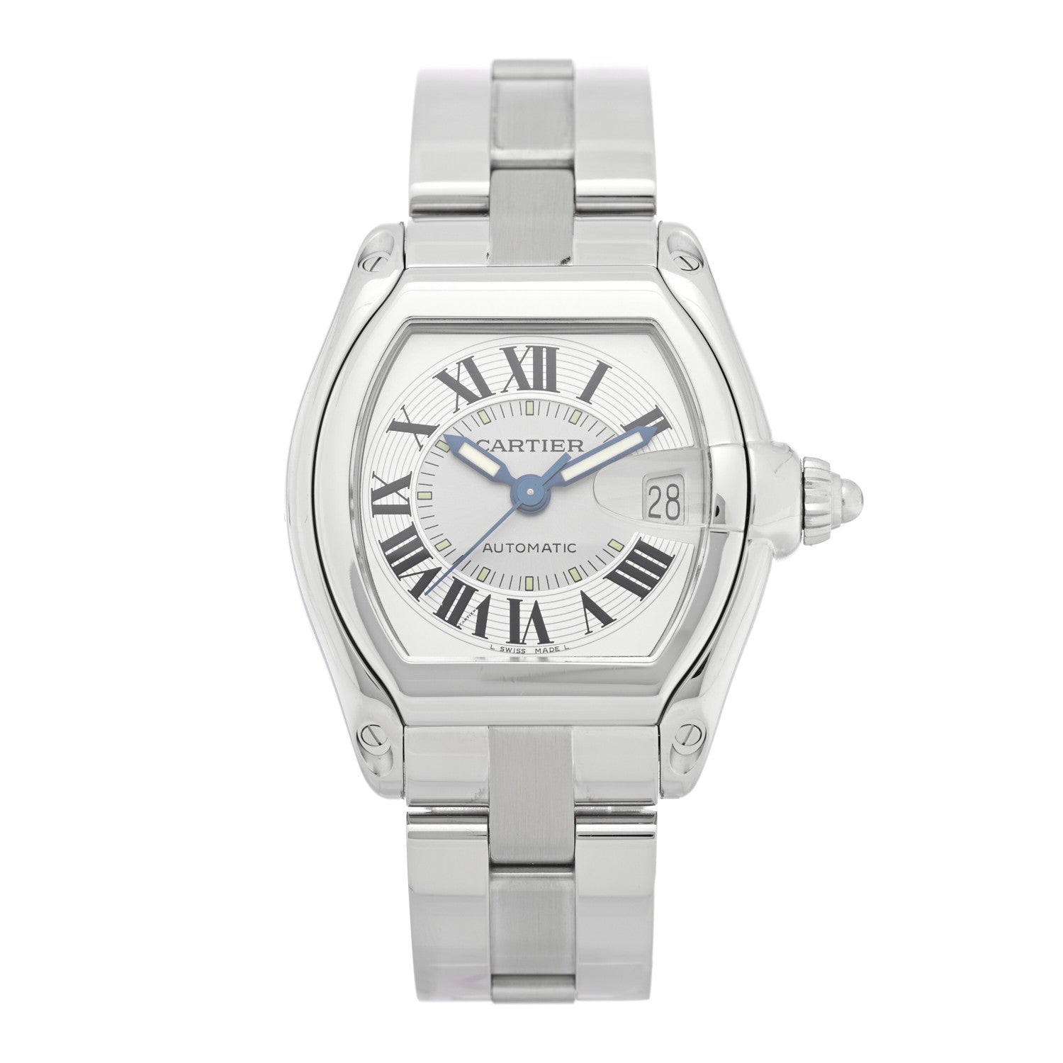 Cartier Stainless Steel 37mm Roadster Automatic Watch 1 of 4