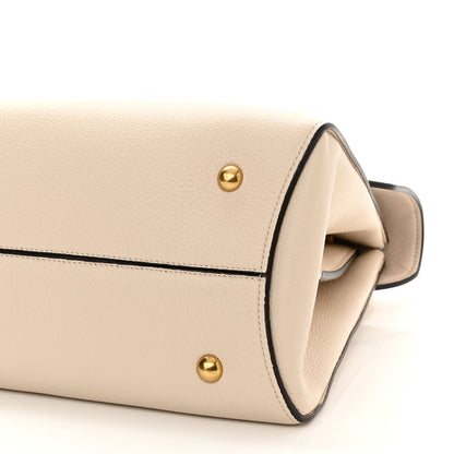 Salvatore Ferragamo Calfskin Medium Margot Top Handle Satchel Bone 10 of 12