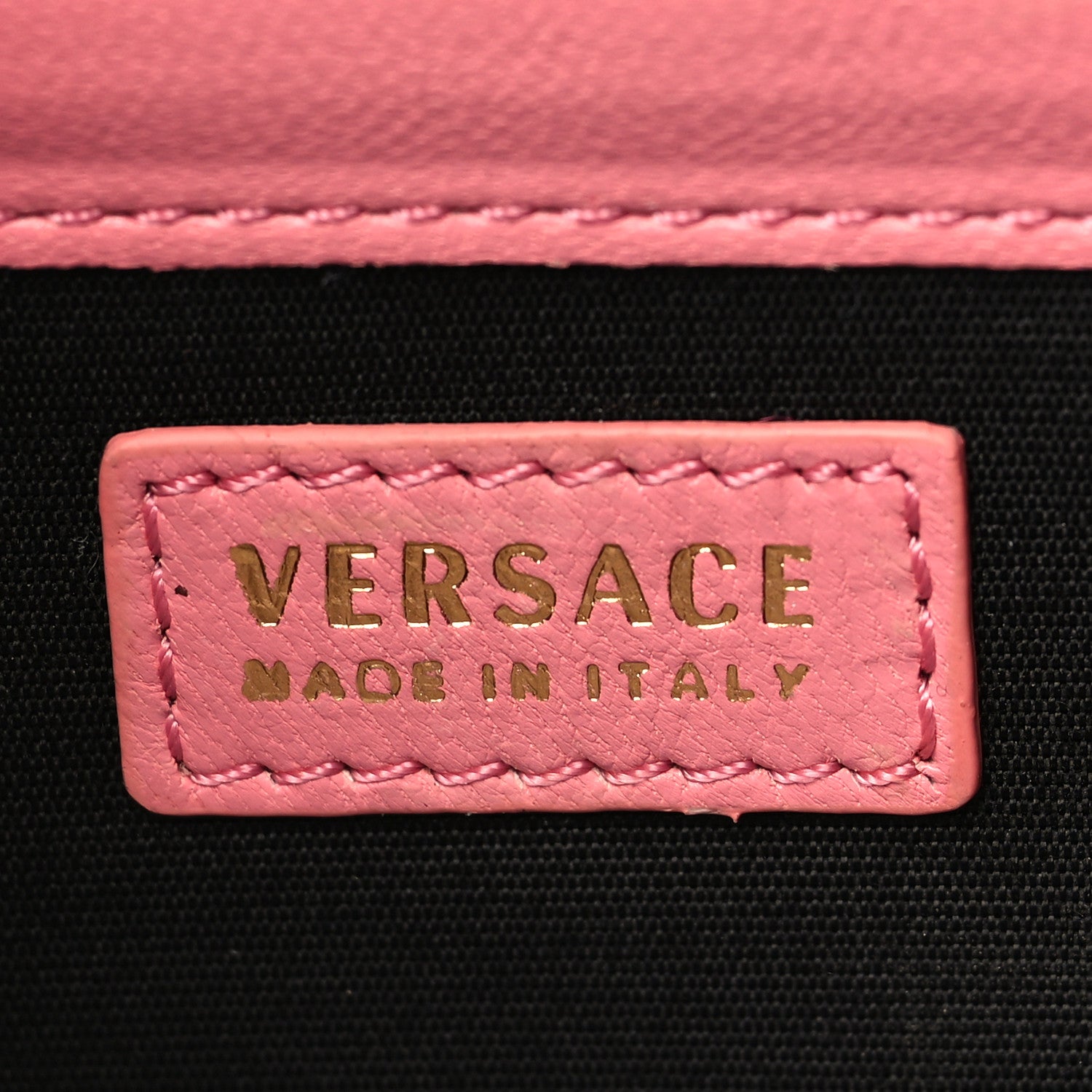 Versace Calfskin Icon Quilted Wallet On Chain Crossbody Pink 6 of 11