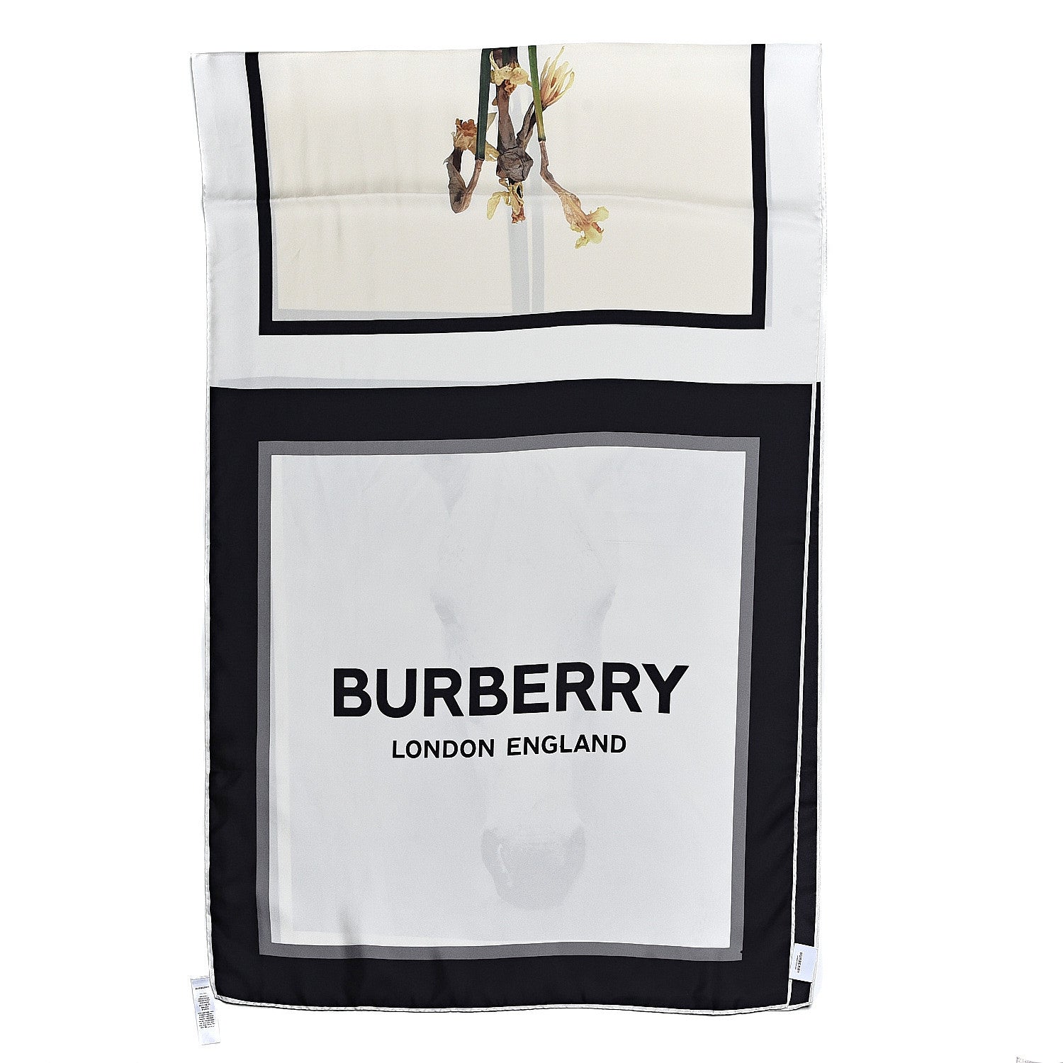 Burberry Silk Montage Print Scarf Monochrome 3 of 5