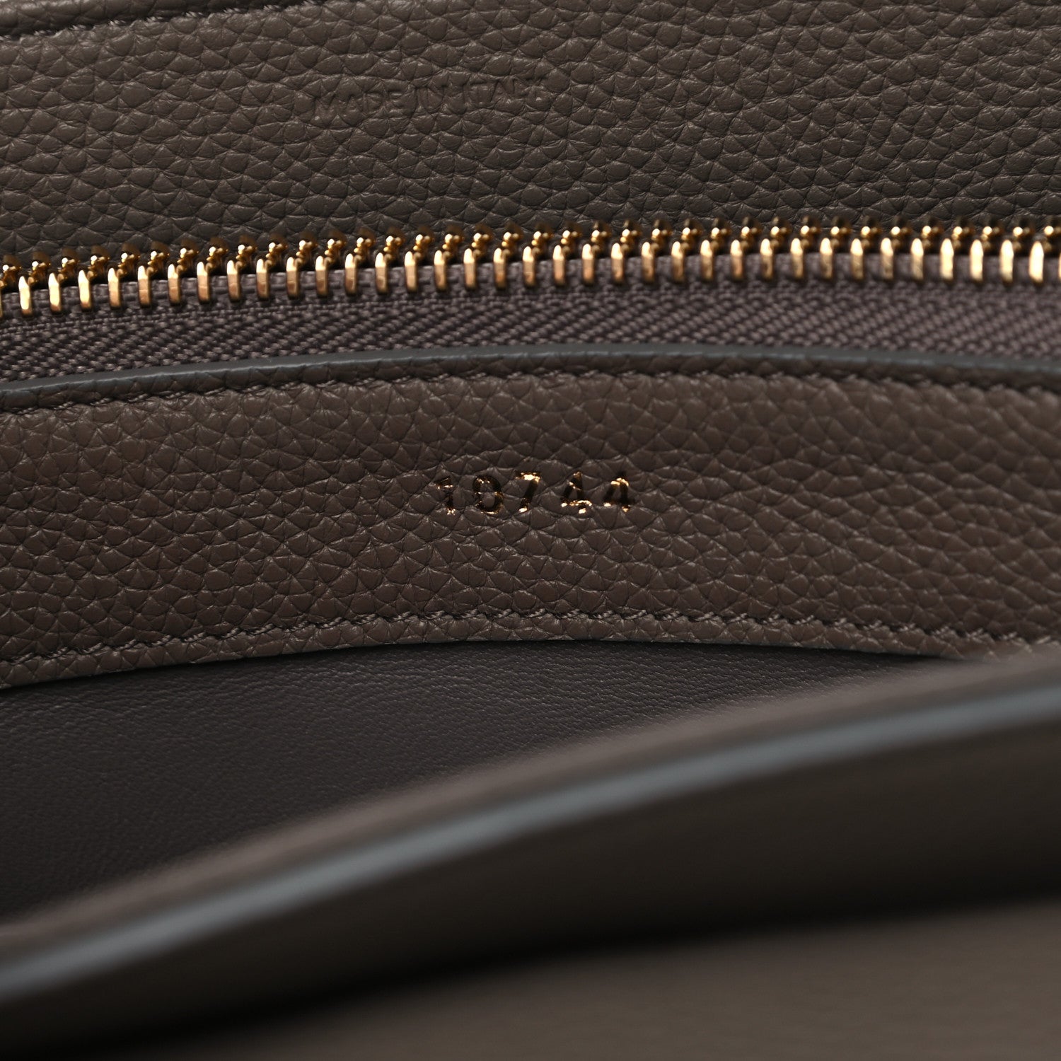 Celine Grained Calfskin Small 16 Top Handle Bag Pebble 9 of 14