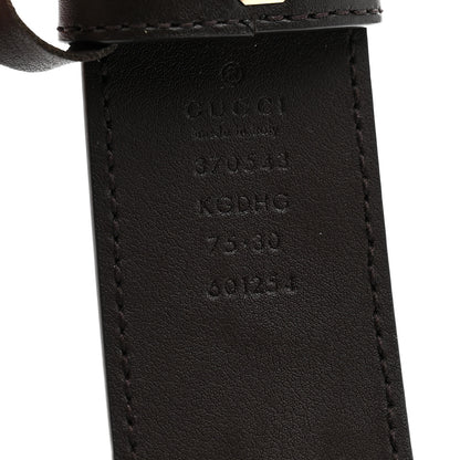 Gucci GG Supreme Monogram Interlocking G 37mm Belt 75 30 Beige Ebony 3 of 5