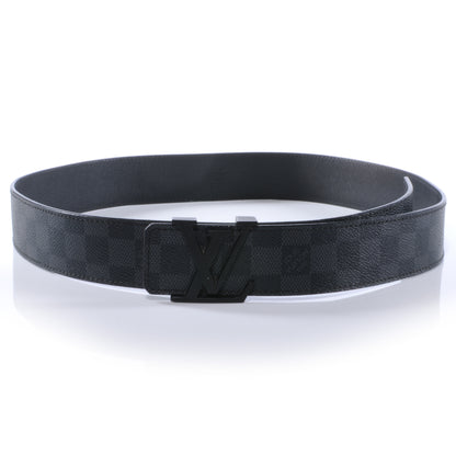 Louis Vuitton Damier Graphite LV Initiales Belt 100 40 1 of 7