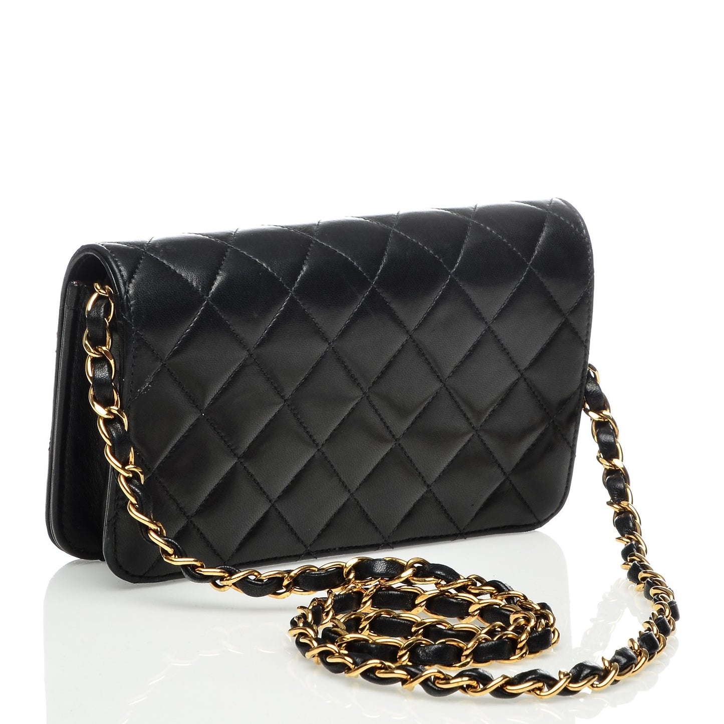 Lambskin Quilted Mini Flap Black