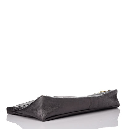 Balenciaga Chevre Classic Gold Hardware Premier Clutch Bronze 4 of 9