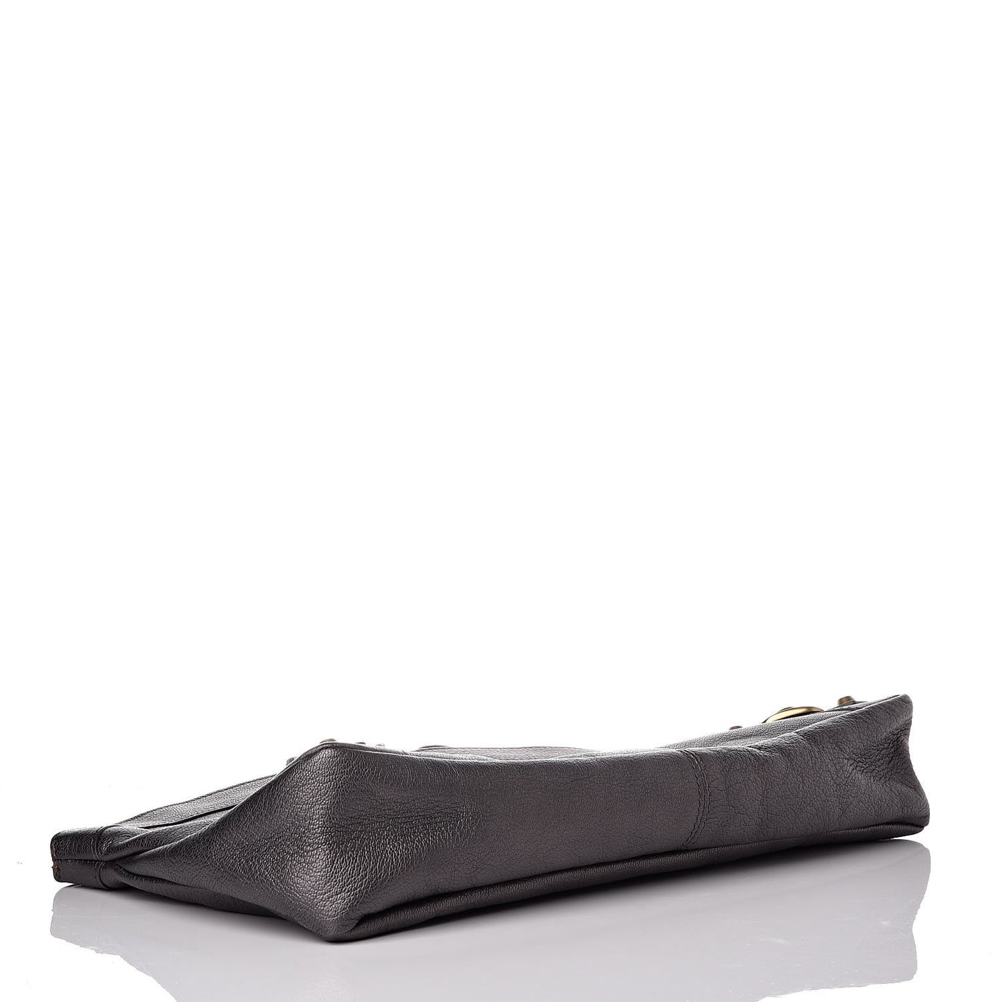 Chevre Classic Gold Hardware Premier Clutch Bronze