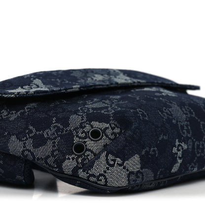 Gucci Denim Monogram Web Belt Bag Blue Multicolor 9 of 10