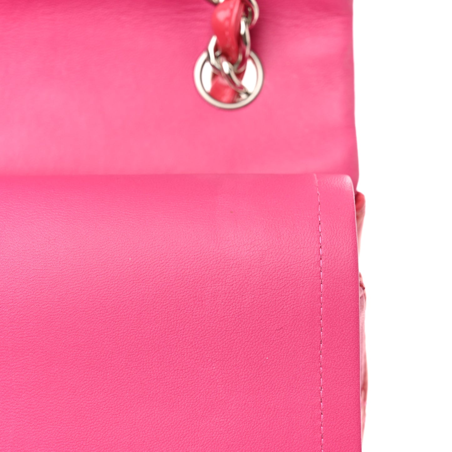 Patent Quilted Jumbo Double Flap Pink
