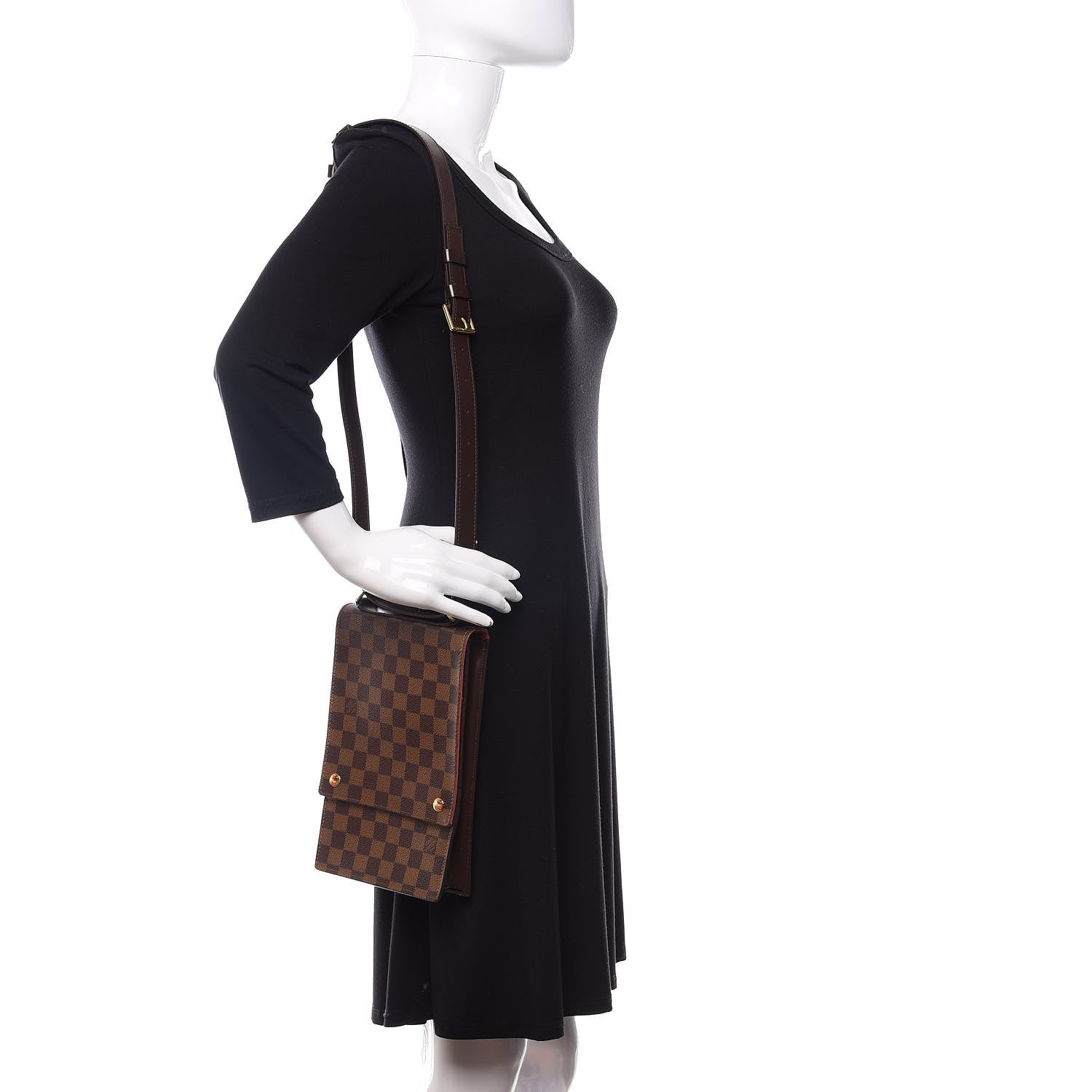 Louis Vuitton Damier Ebene Portobello Travel Shoulder Bag 2 of 9