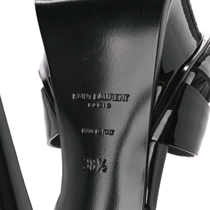 Saint Laurent Patent Tribute 105 Platform Sandals 38.5 Black 6 of 8