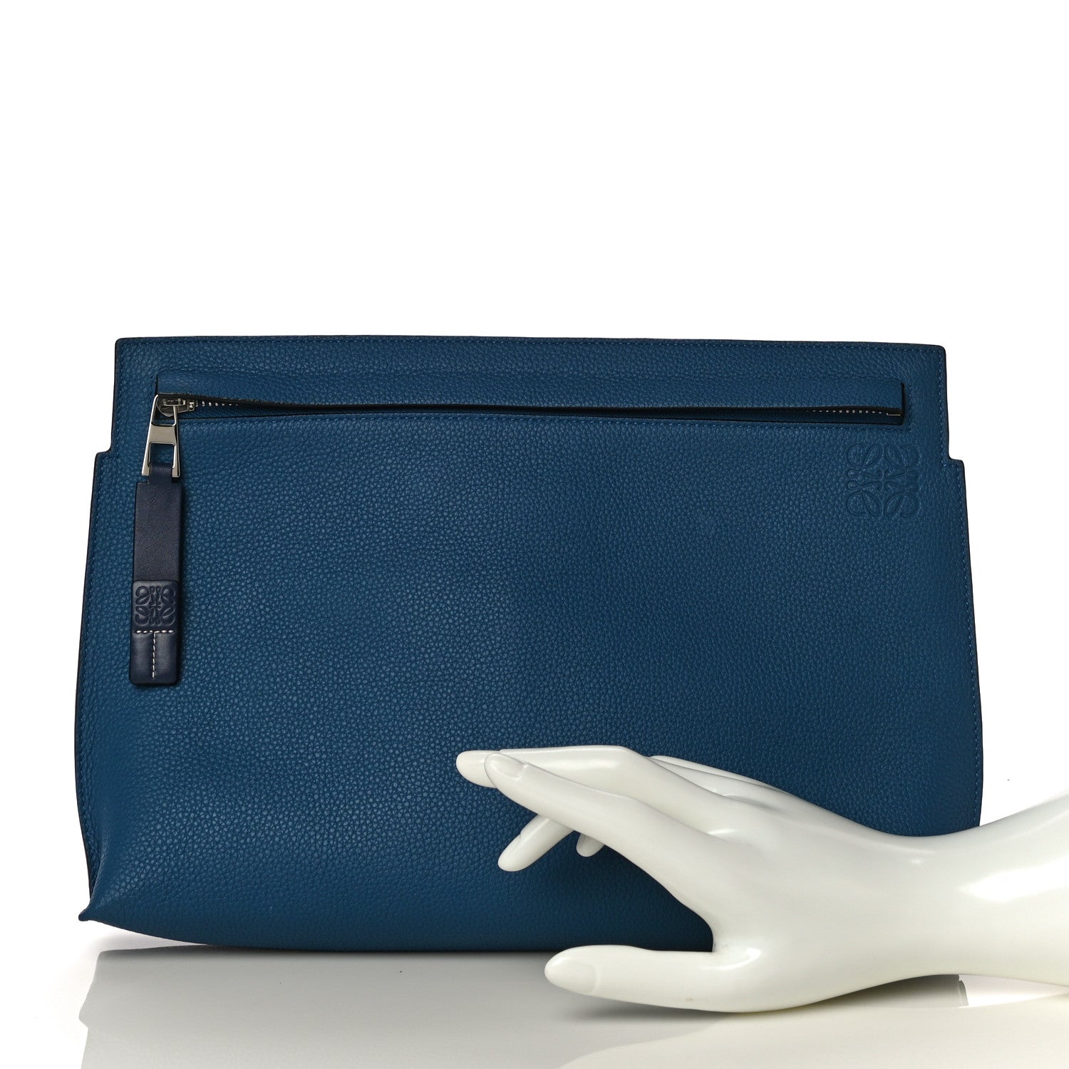 Loewe Calfskin T Pouch Blue 2 of 11