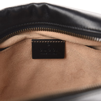 Gucci Calfskin Matelasse Small GG Marmont Chain Shoulder Bag Black 8 of 14