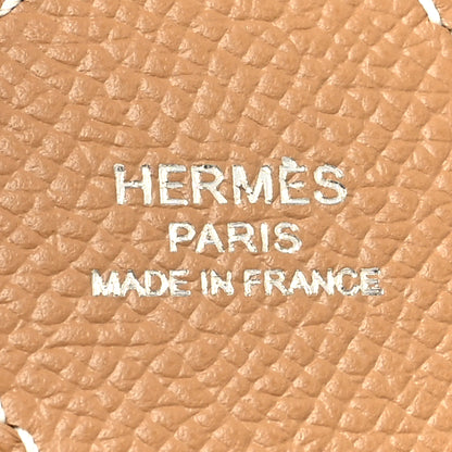 Hermes Toile Epsom 105mm Attelage Shoulder Strap Biscuit Alezan Nata Gold 4 of 6