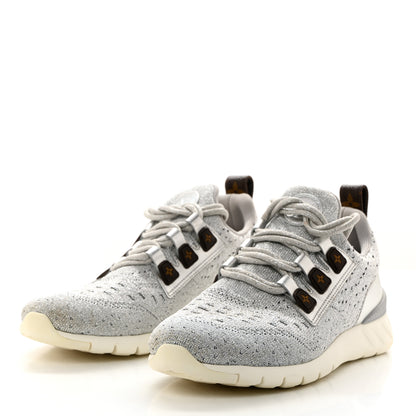 Louis Vuitton Technical Nylon Monogram Rubber Aftergame Sneakers 40 Silver 3 of 9