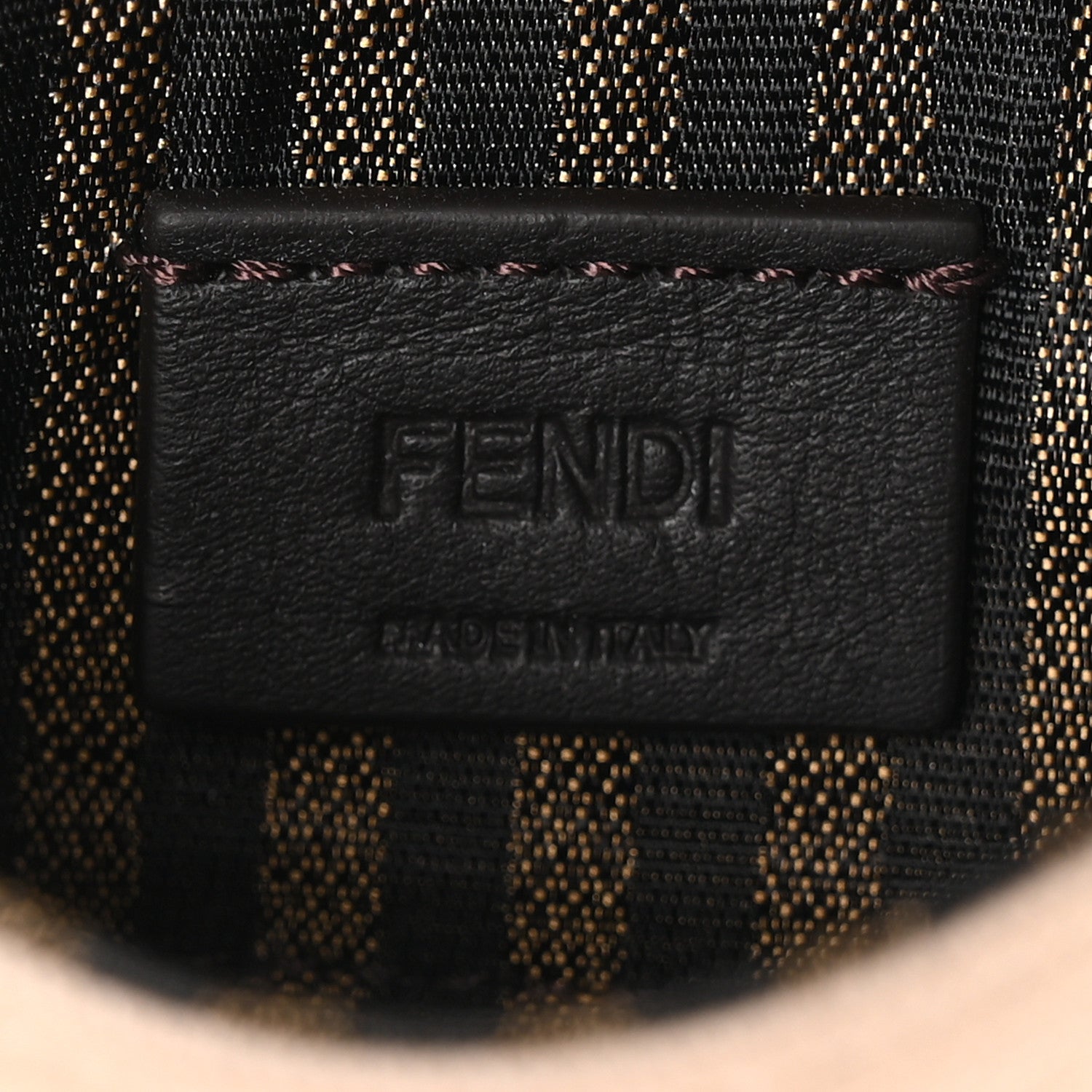Fendi Canvas Vitello King FF Embroidered Nano Maxi Buckle Baguette Charm Nuvola 6 of 10