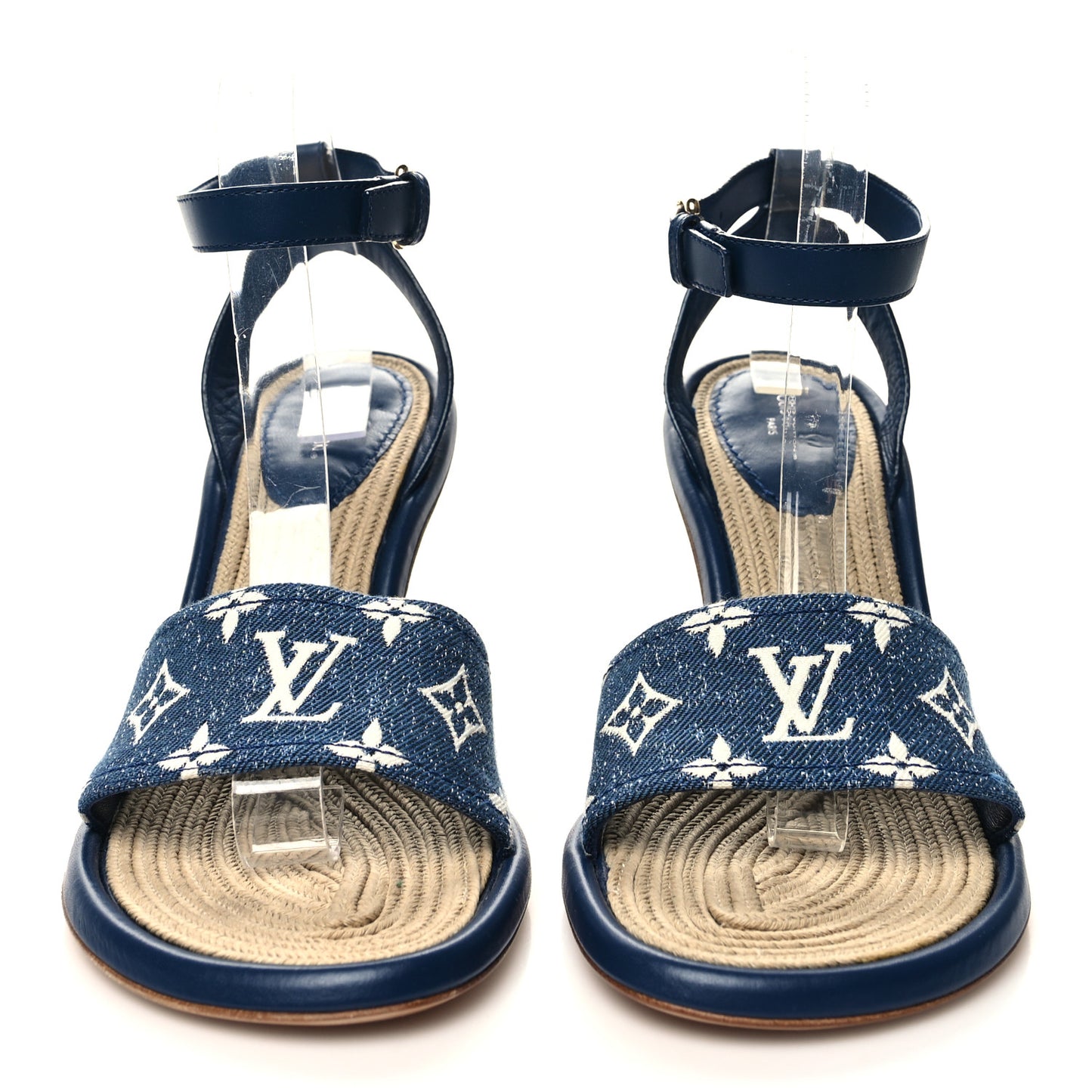 Monogram Denim Maia Wedge Sandal 40