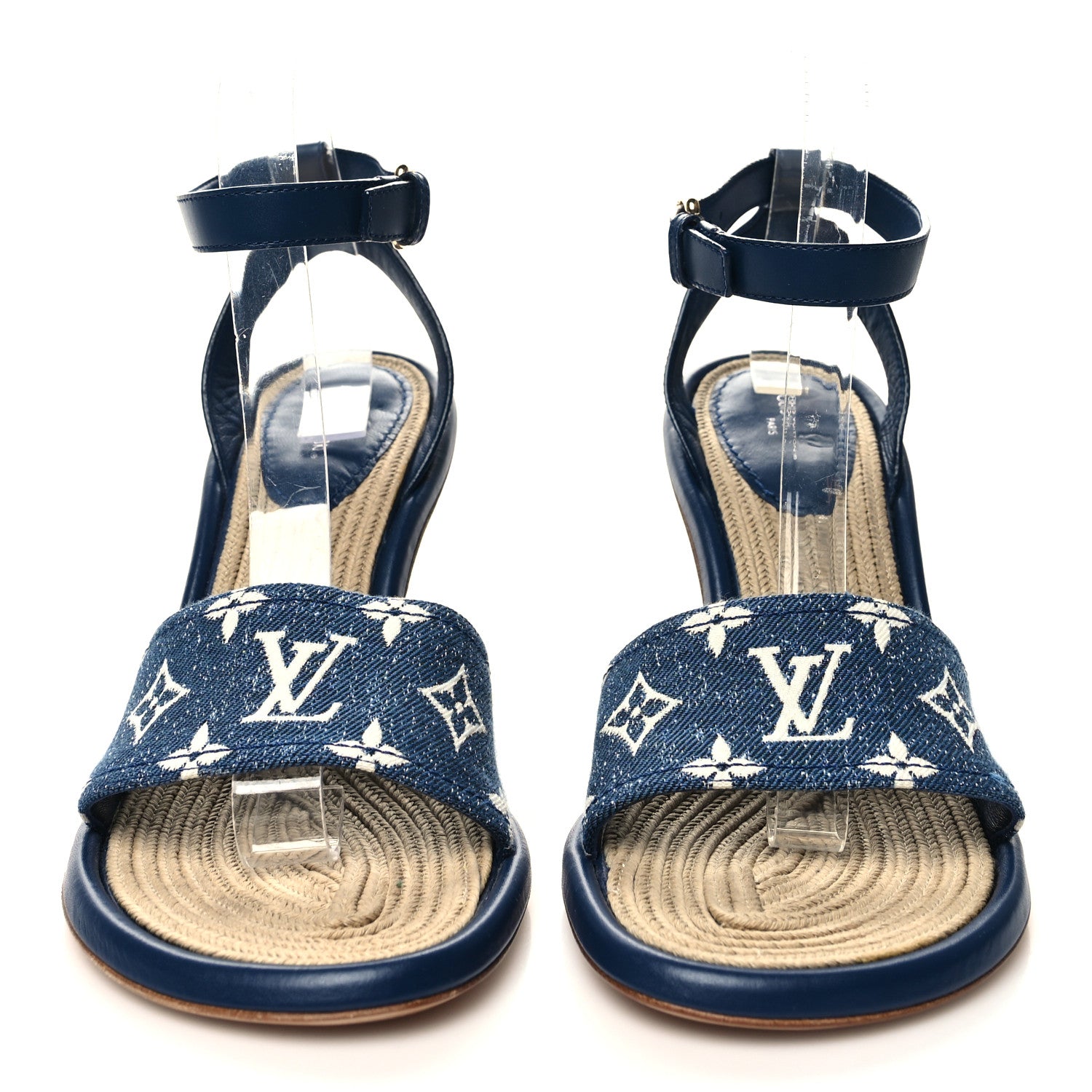 Louis Vuitton Monogram Denim Maia Wedge Sandal 40 2 of 9