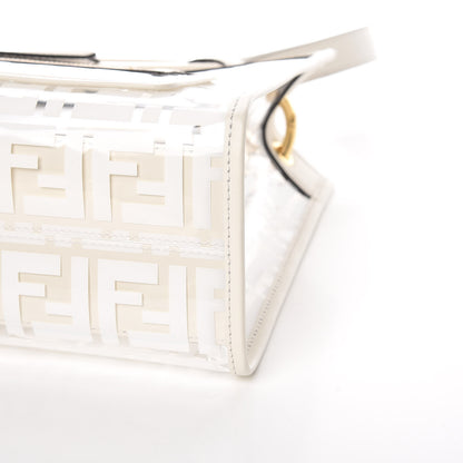 Fendi TPU FF Vitello Century Plexiglass Small Runaway Shopper Tote White 10 of 10