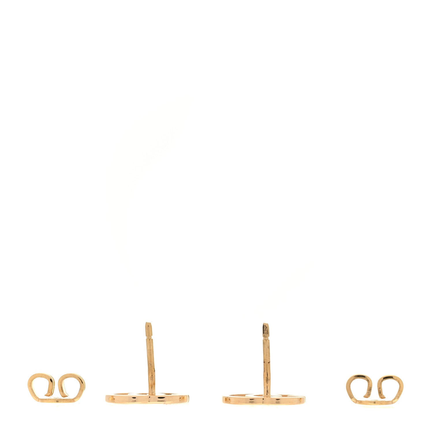Gucci 18K Yellow Gold GG Tissue Stud Earrings 3 of 5