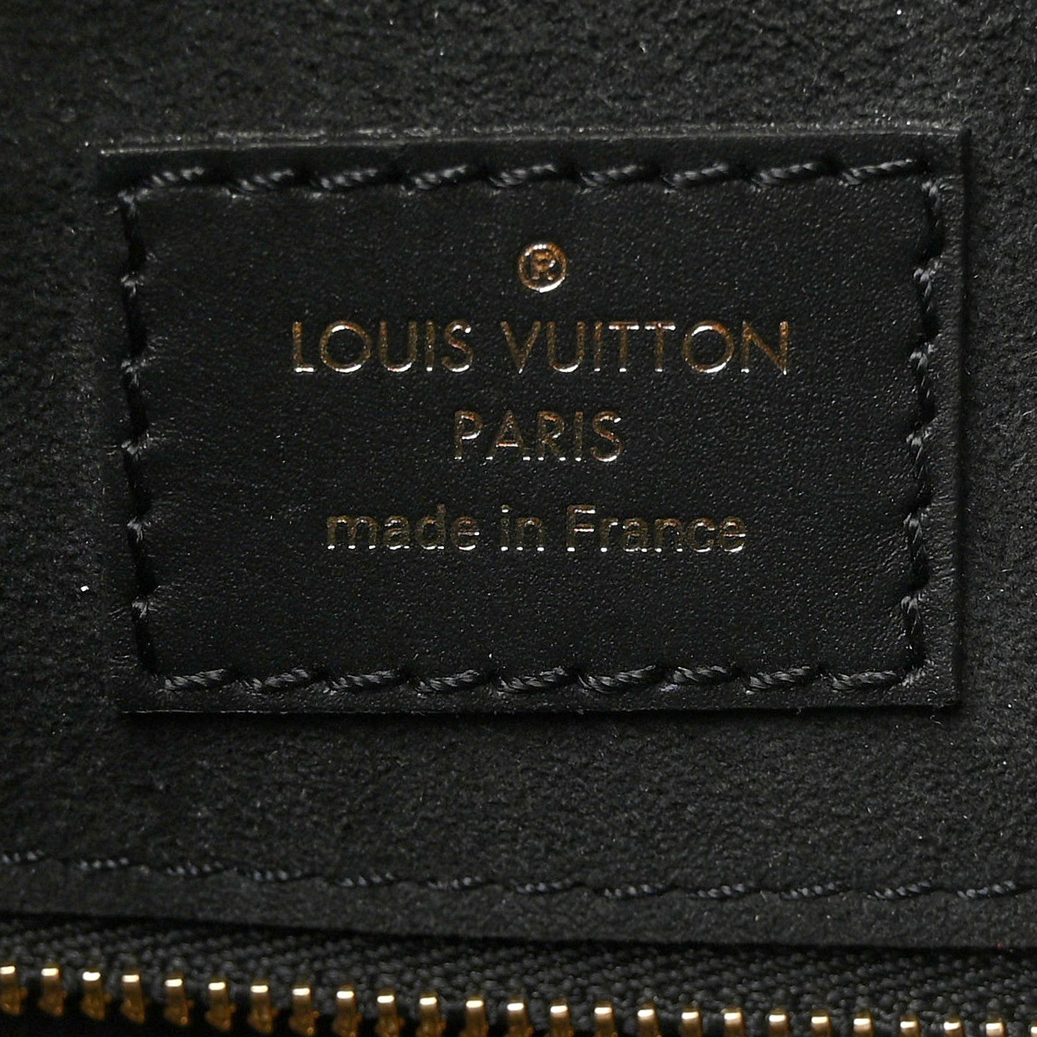 Louis Vuitton Calfskin Monogram Fold Tote PM Cream Khaki Black 6 of 9