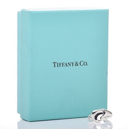Tiffany Sterling Silver Diamond Elsa Peretti Full Heart Ring 53 6.5 5 of 5