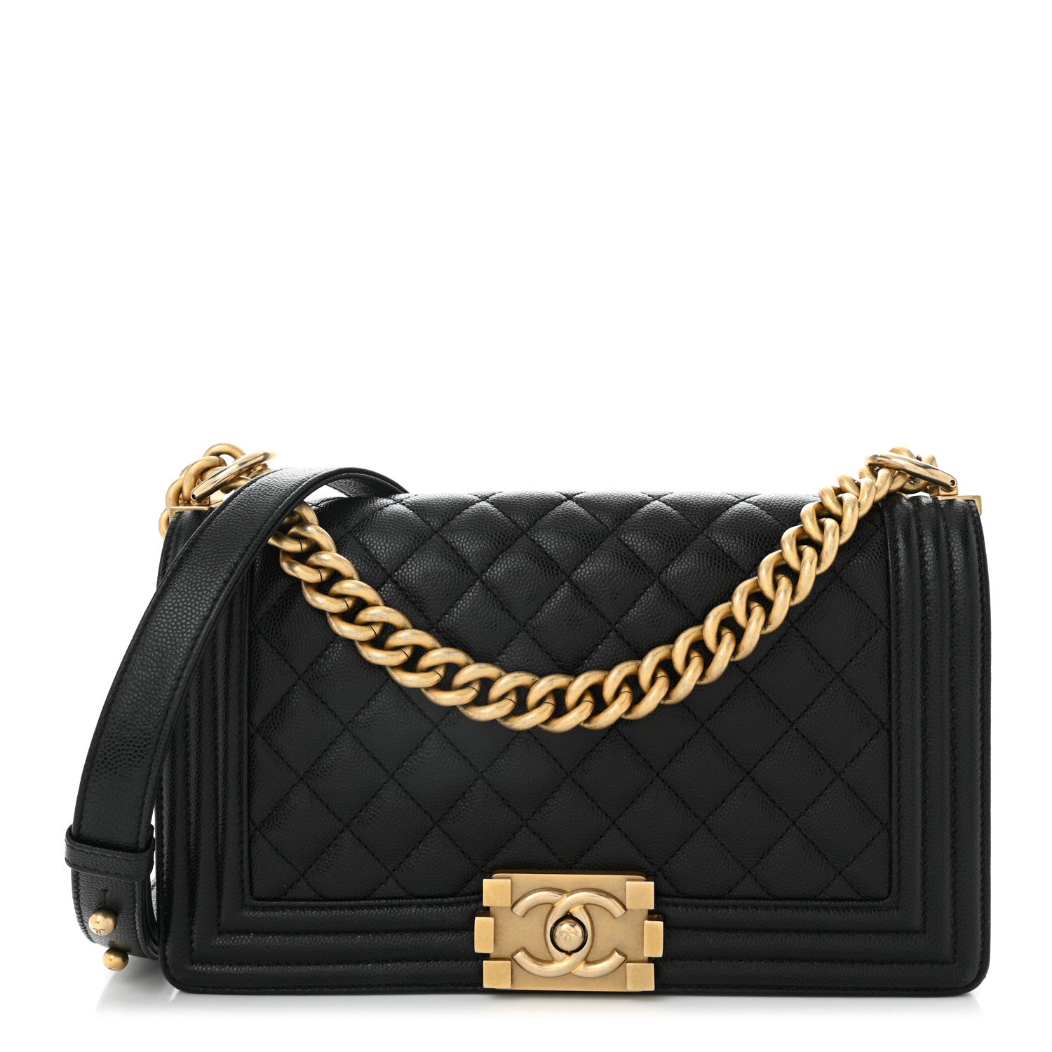 Chanel Caviar Quilted Medium Boy Flap Black 1 of 11