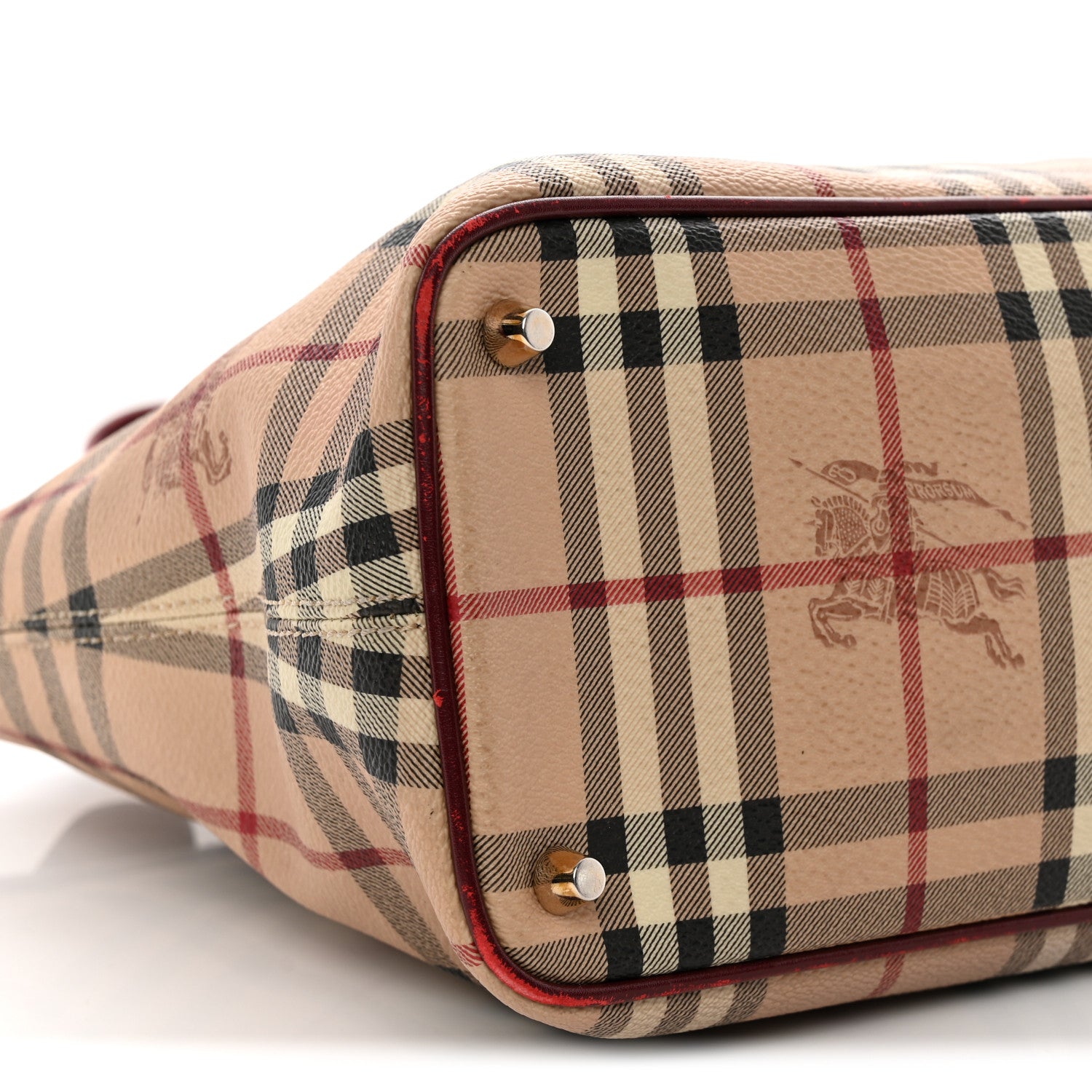 Burberry Haymarket Check Medium Regent Tote Red 7 of 14