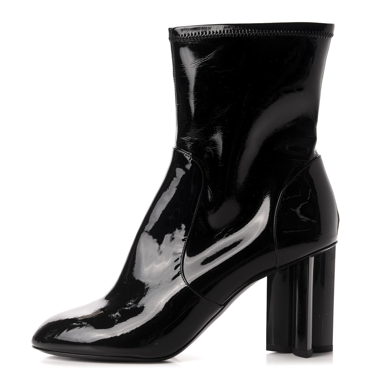 Louis Vuitton Patent Silhouette Ankle Boots 40 Black 1 of 12
