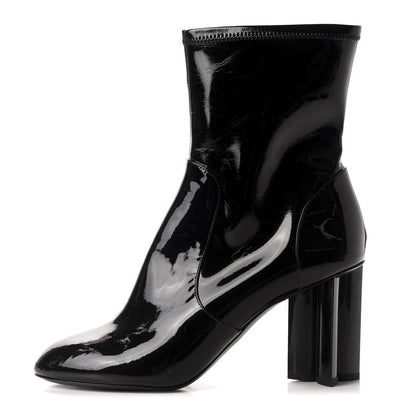 Louis Vuitton Patent Silhouette Ankle Boots 40 Black 1 of 12