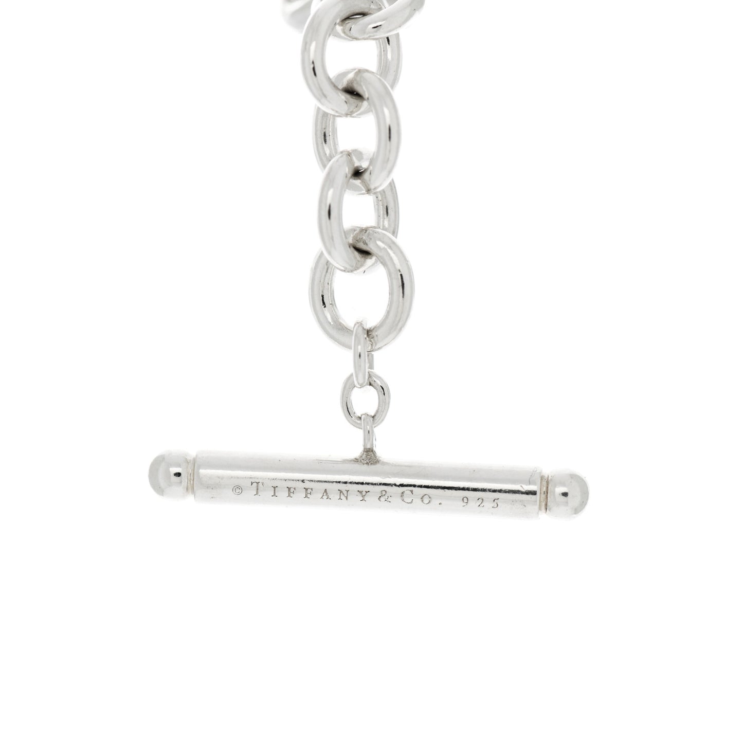 Sterling Silver Bear Charm Toggle Bracelet