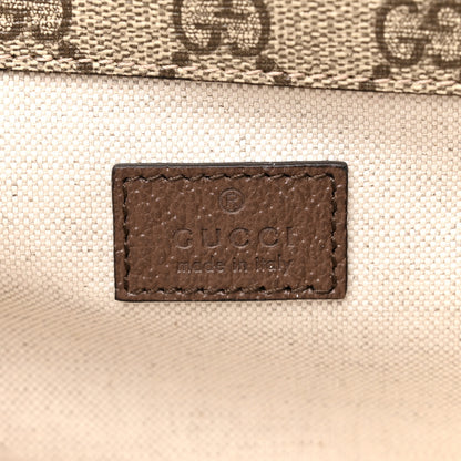 Gucci GG Supreme Monogram Web Small Neo Vintage Double Flap Messenger Bag Beige New Acero 5 of 11