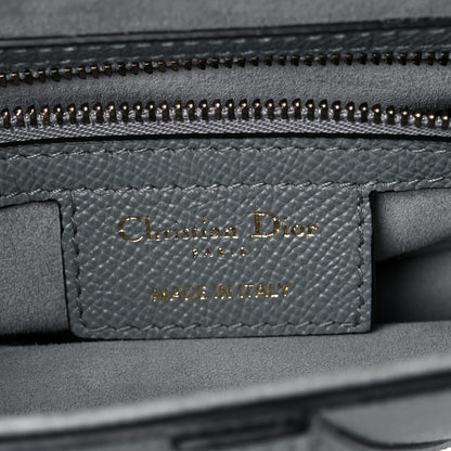 Christian Dior Grained Calfskin Saddle Bag Grey Stone 7 of 8