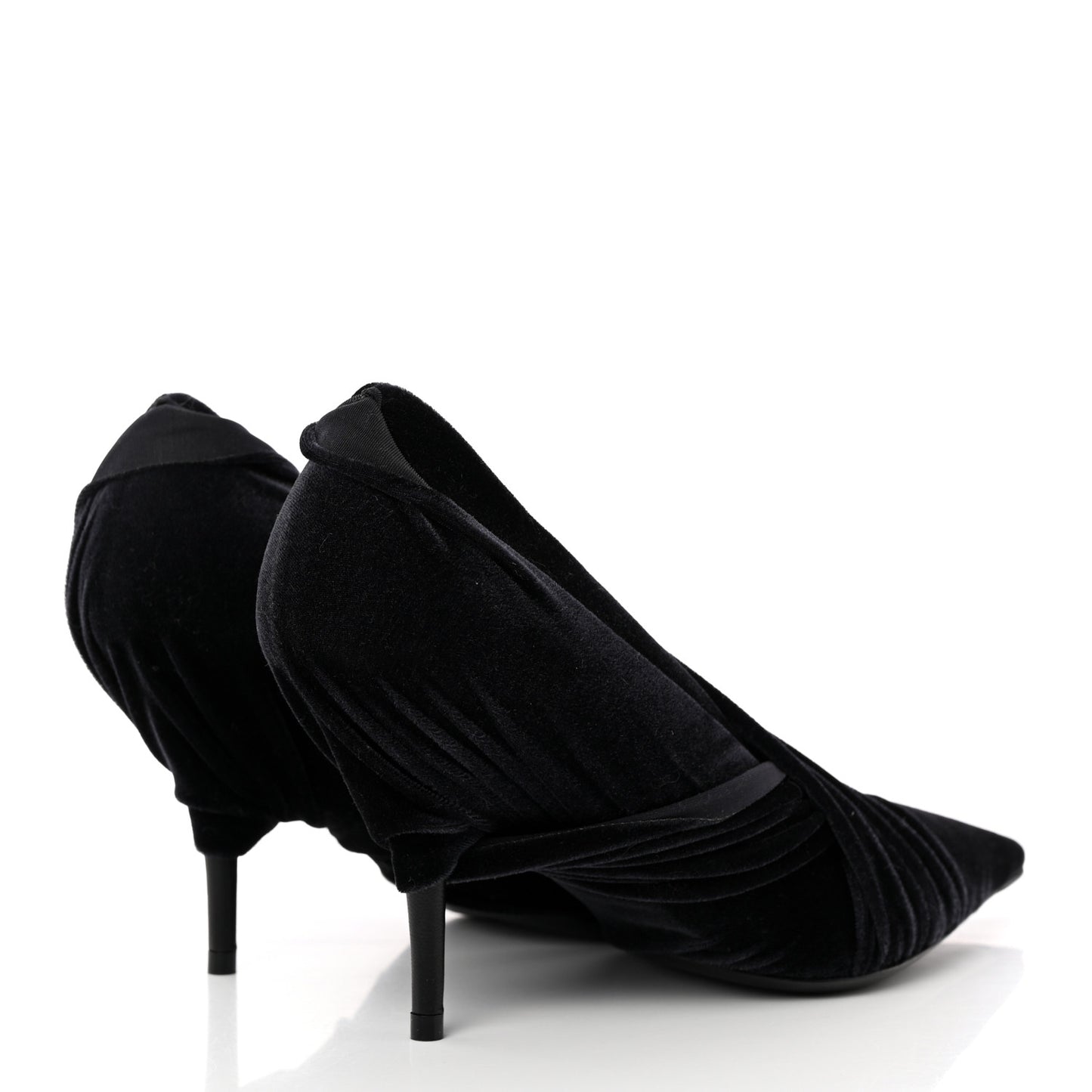 Technical Jersey Knife Pointed Pumps 38 Black