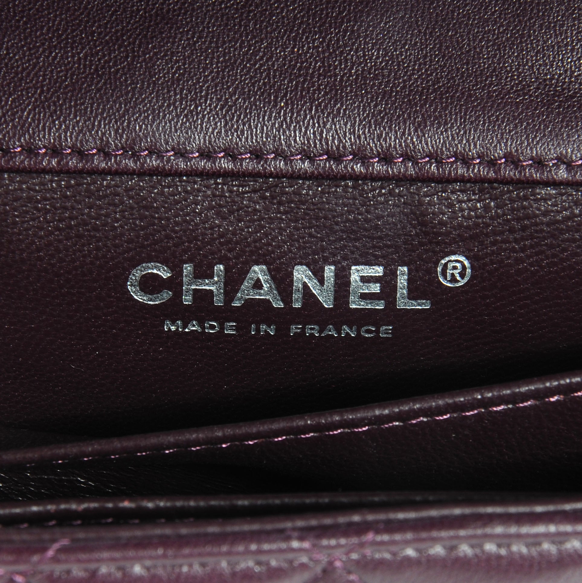 Chanel Lambskin Quilted Mini Flap Dark Purple 7 of 8