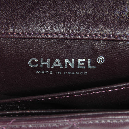 Chanel Lambskin Quilted Mini Flap Dark Purple 7 of 8