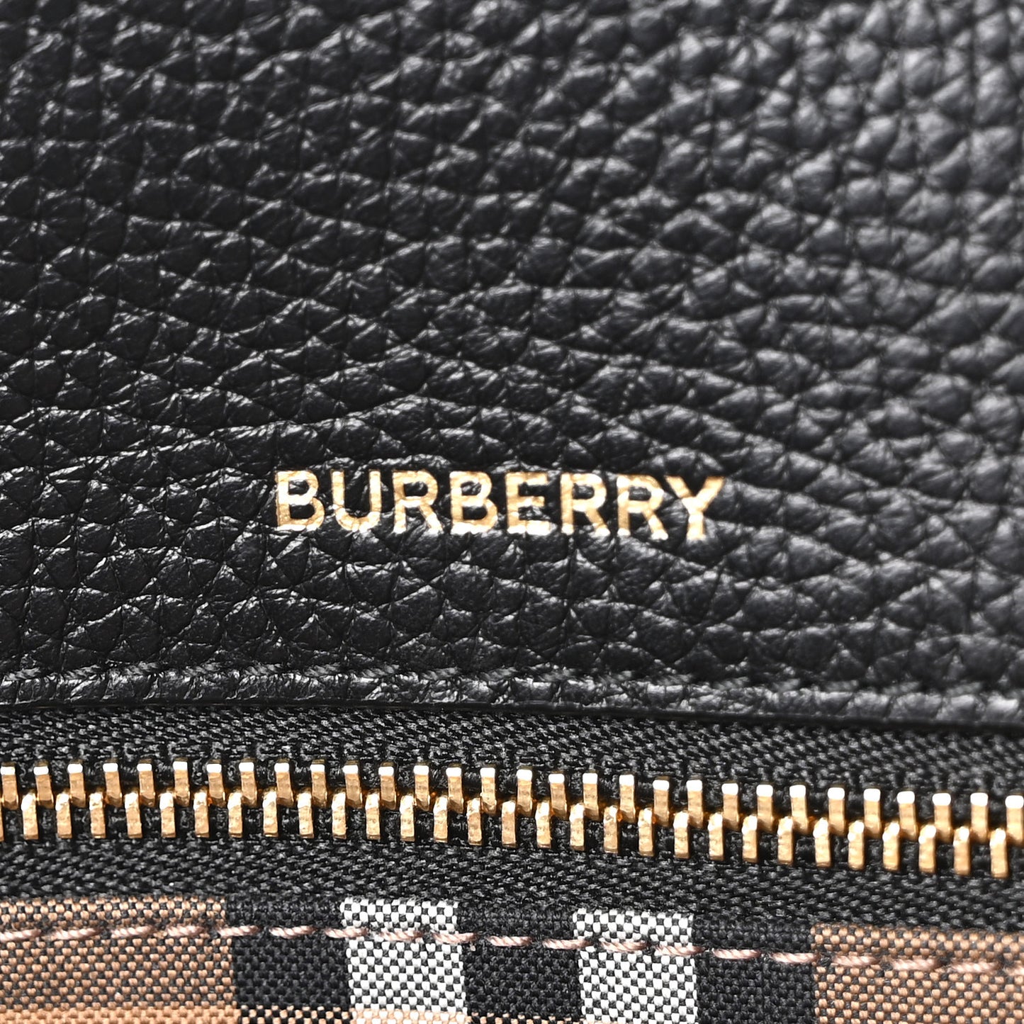 Grainy Calfskin Medium London Tote Bag Black