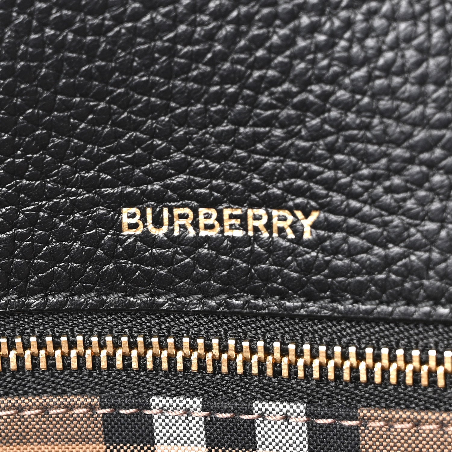 Burberry Grainy Calfskin Medium London Tote Bag Black 5 of 10
