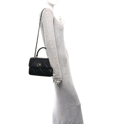 Chanel Lambskin Quilted Small Trendy CC Top Handle Flap Black 2 of 10