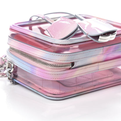 Chanel PVC Patent Calfskin Patent Lambskin Small CC Vanity Case Pink 6 of 10