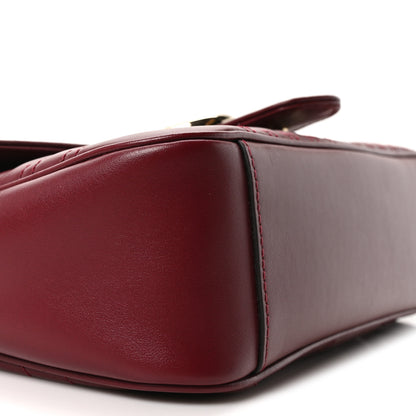 Gucci Calfskin Matelasse Small GG Marmont Shoulder Bag Ancora Red 9 of 10