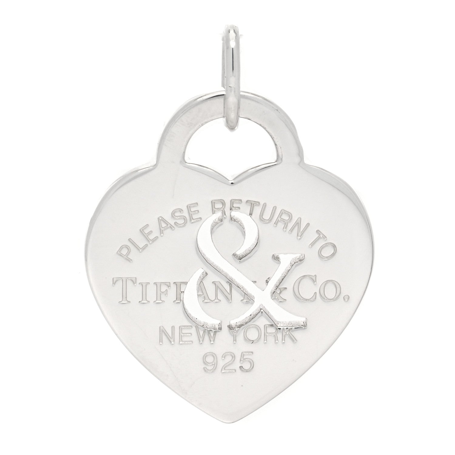 Tiffany Sterling Silver Return to Tiffany Ampersand Heart Charm 1 of 5