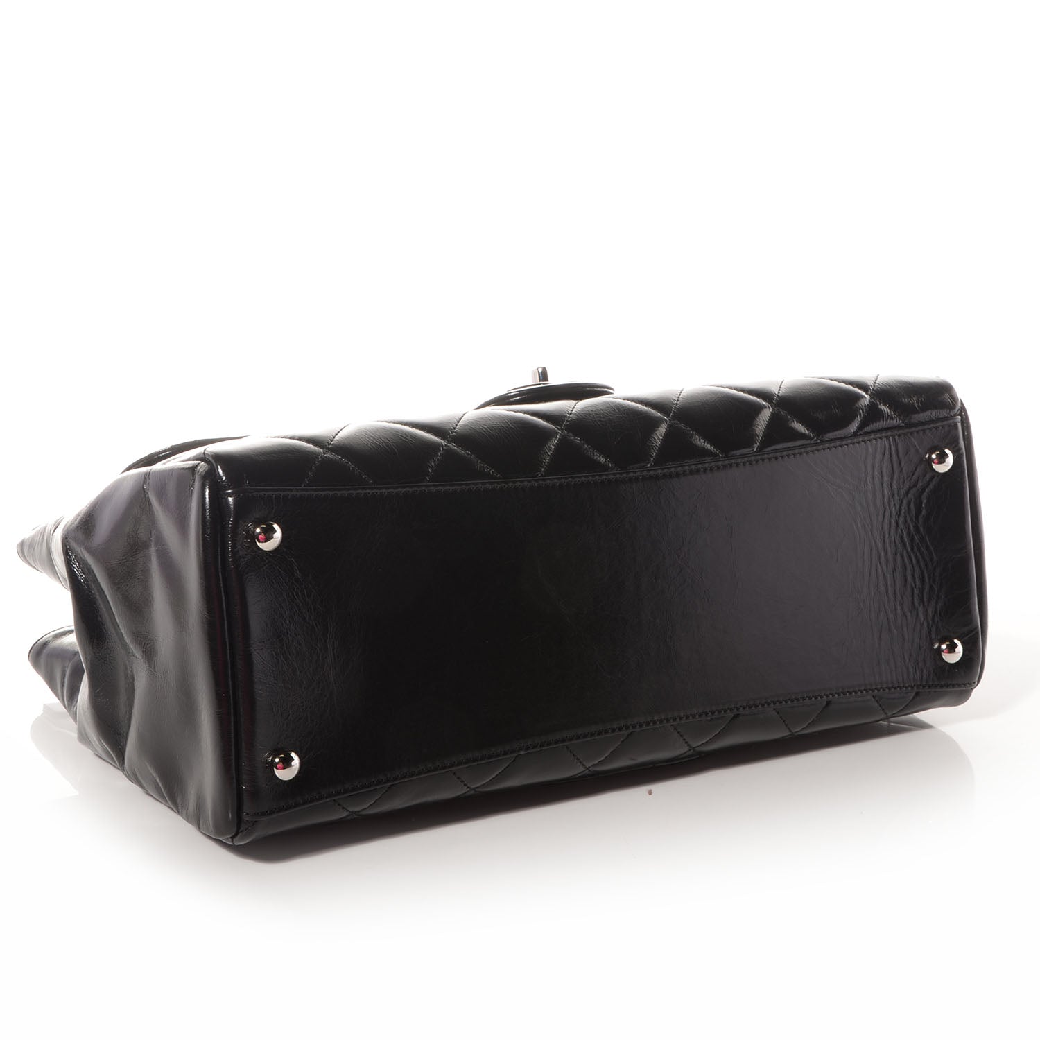 Chanel Glazed Calfskin CC Delivery Small Tote Black 4 of 8