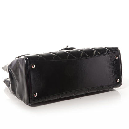 Chanel Glazed Calfskin CC Delivery Small Tote Black 4 of 8