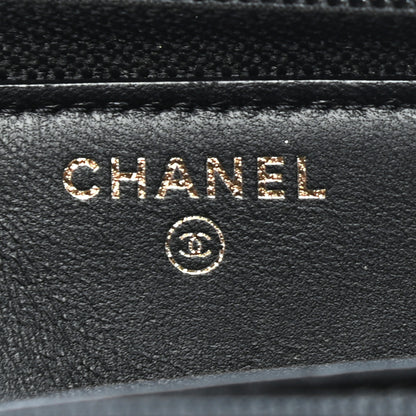 Chanel Lambskin Quilted Boy Zip Around Wallet Black 6 of 8
