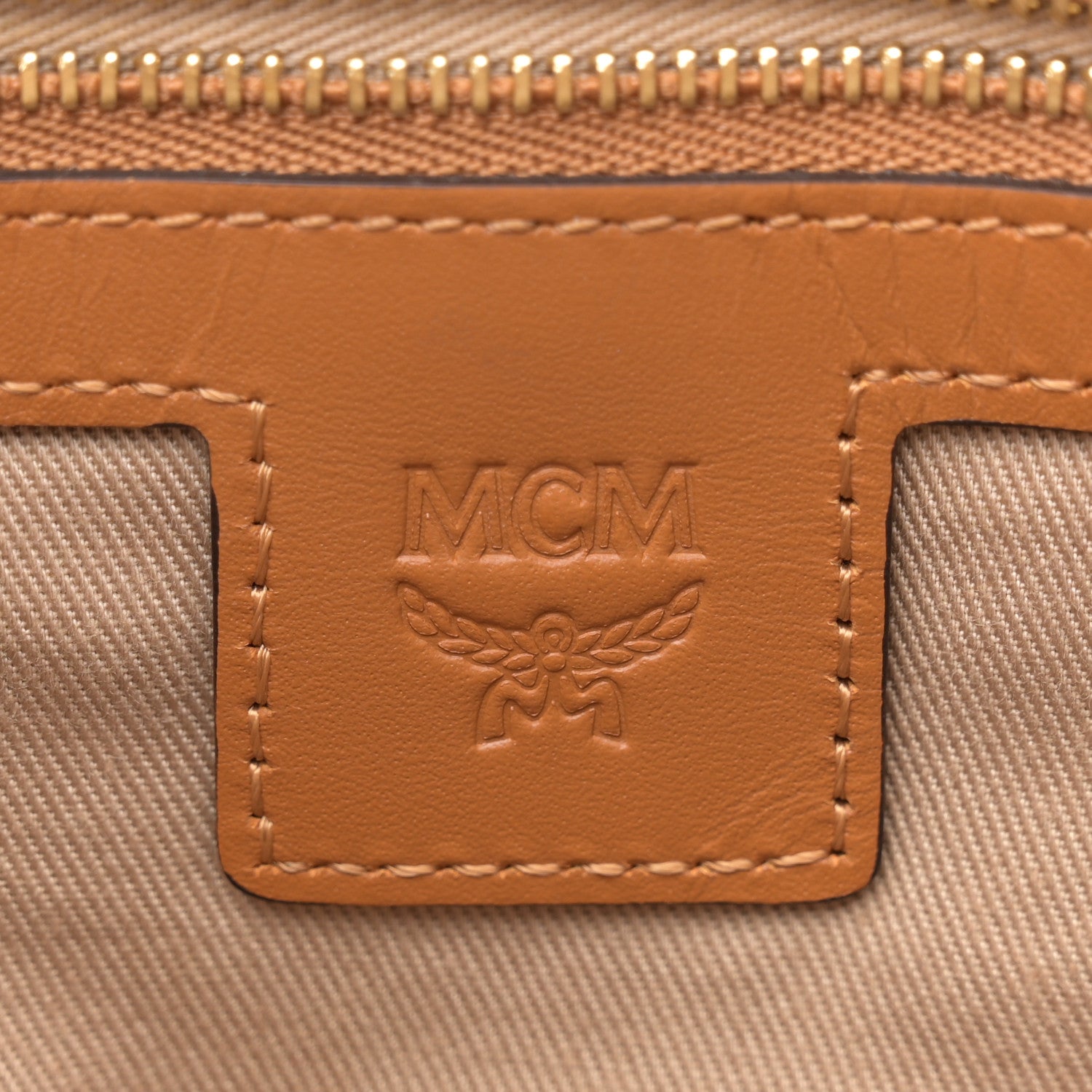 MCM Visetos Medium Crossbody Pouch Cognac 6 of 11