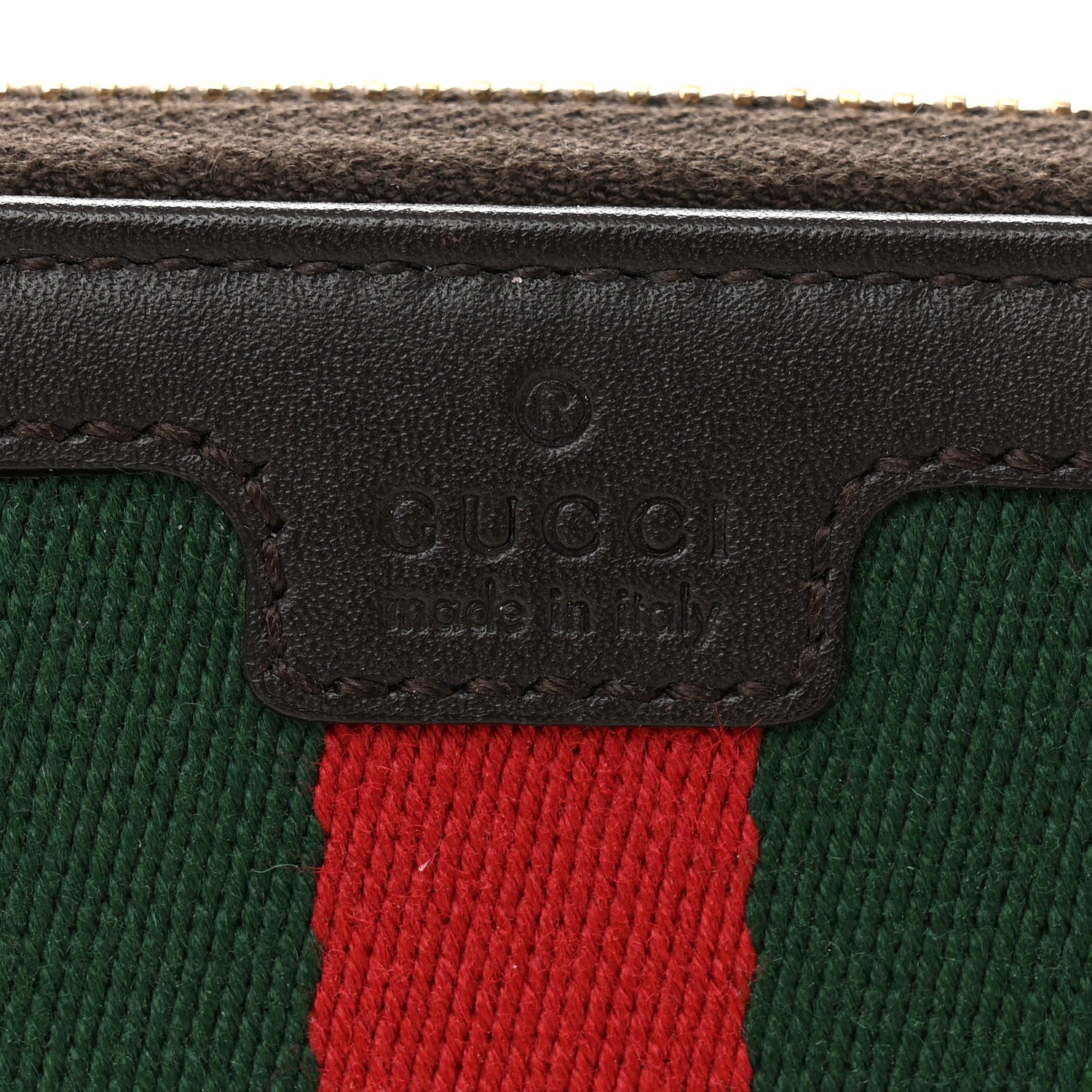 Gucci Monogram Web Rania Zip Around Wallet Beige Ebony Coco 6 of 9