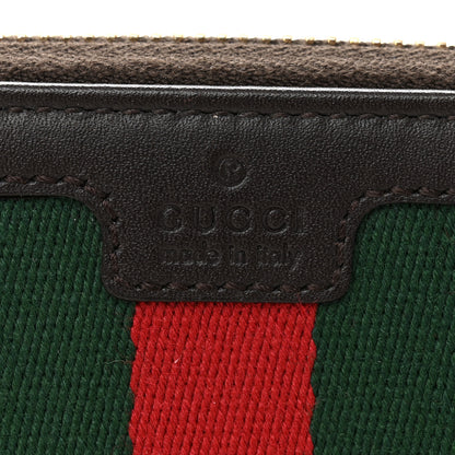 Gucci Monogram Web Rania Zip Around Wallet Beige Ebony Coco 6 of 9