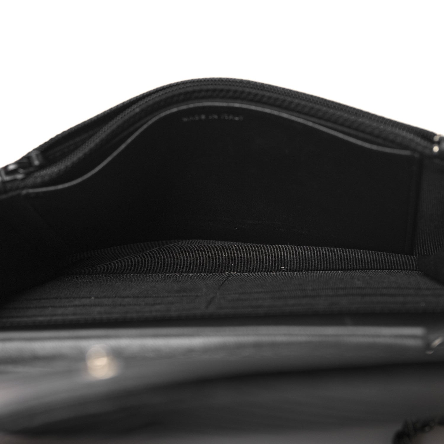 Chanel Lambskin Chevron Quilted Wallet On Chain WOC So Black 5 of 13