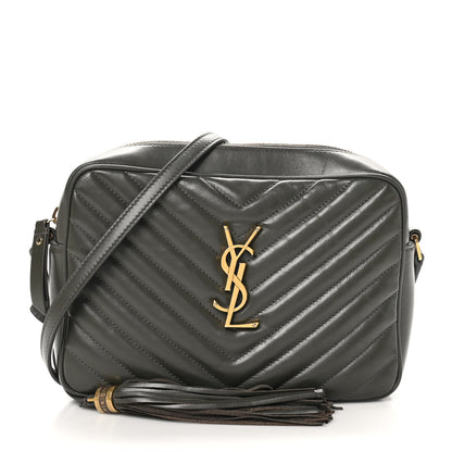 Saint Laurent Calfskin Matelasse Monogram Lou Camera Bag Military Olive 1 of 10